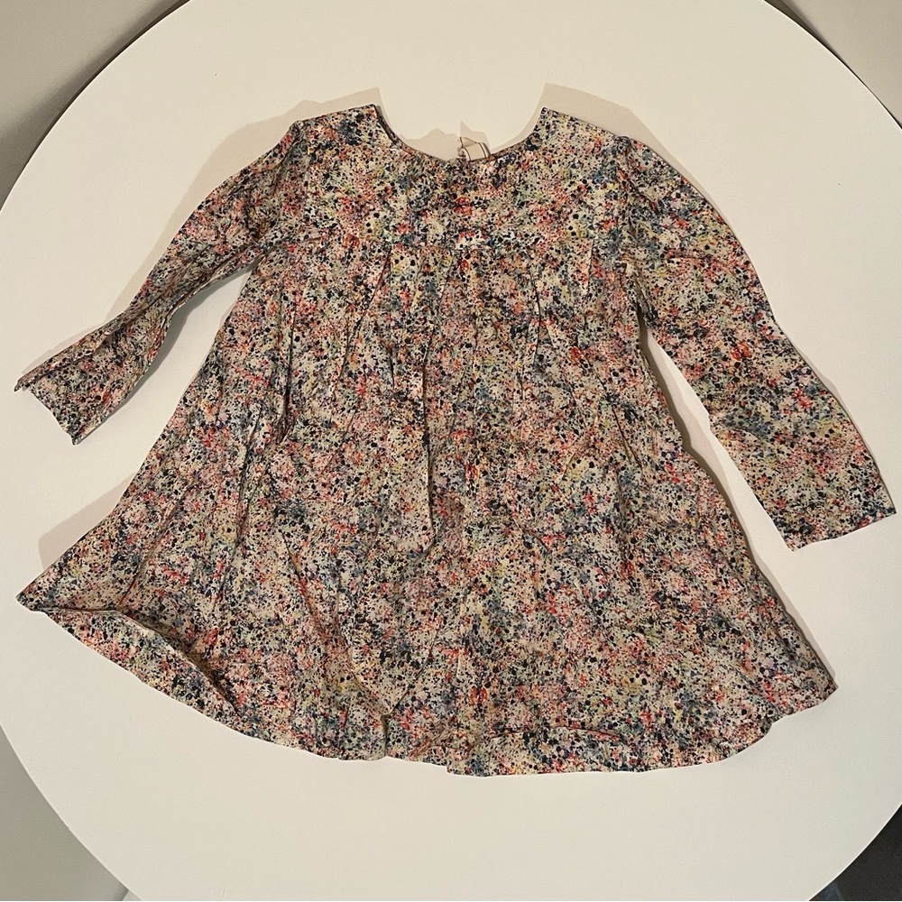 Sailor Rose Cotton Rainbow Splatter Pattern Dress